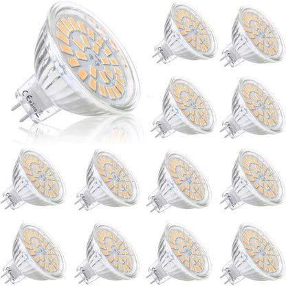 12 Pack MR16 LED Bulbs 12V 5W Warm White 2800K 120 Degree V1189-WXF-521-0065