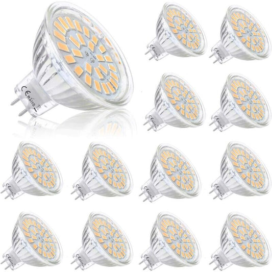 12 Pack MR16 LED Bulbs 12V 5W Warm White 2800K 120 Degree V1189-WXF-521-0065