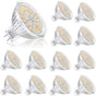 12 Pack MR16 LED Bulbs 12V 5W Warm White 2800K 120 Degree V1189-WXF-521-0065