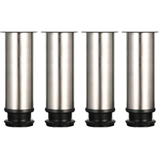 4 Pack Adjustable Furniture Legs Stainless Steel Round Sofa Table Legs, Diameter 50 mm Height 150 mm V1189-WXF-521-0066