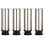 4 Pack Adjustable Furniture Legs Stainless Steel Round Sofa Table Legs, Diameter 50 mm Height 150 mm V1189-WXF-521-0066