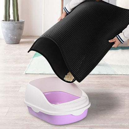 Double Layer Cat Litter Mat Black, 30 x 45 cm V1189-WXF-521-0068