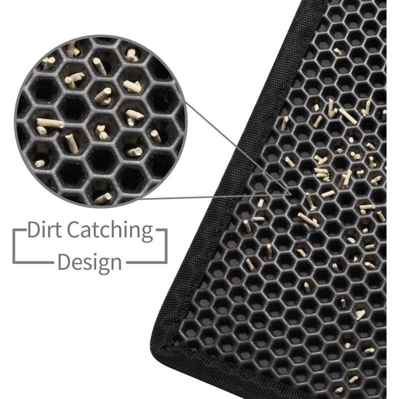Double Layer Cat Litter Mat Black, 30 x 45 cm V1189-WXF-521-0068