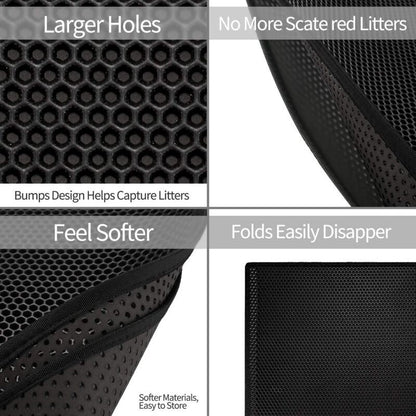 Double Layer Cat Litter Mat Black, 30 x 45 cm V1189-WXF-521-0068
