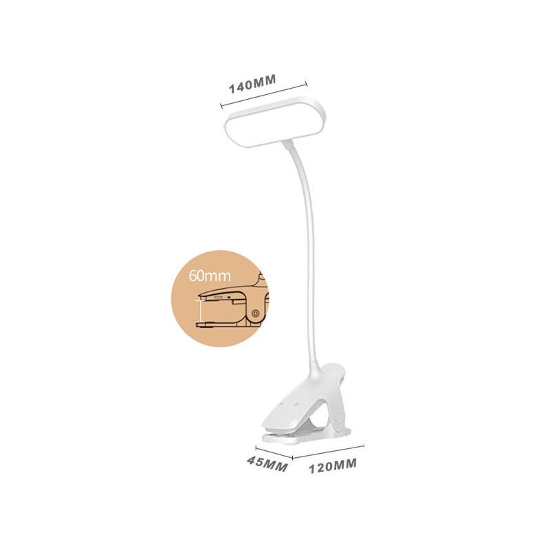 Touch Bedside Lamp 5 Colors 5 Brightness Levels Flexible Reading Lamp Black V1189-WXF-521-0071