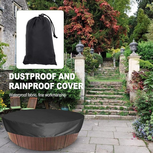 Round Spa Cover Waterproof 190T Brown, 215 x 70 cm V1189-WXF-521-0078