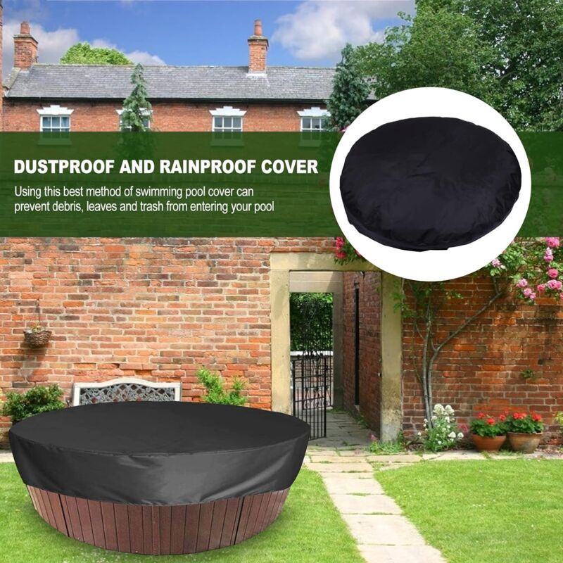 Round Spa Cover Waterproof 190T Brown, 215 x 70 cm V1189-WXF-521-0078