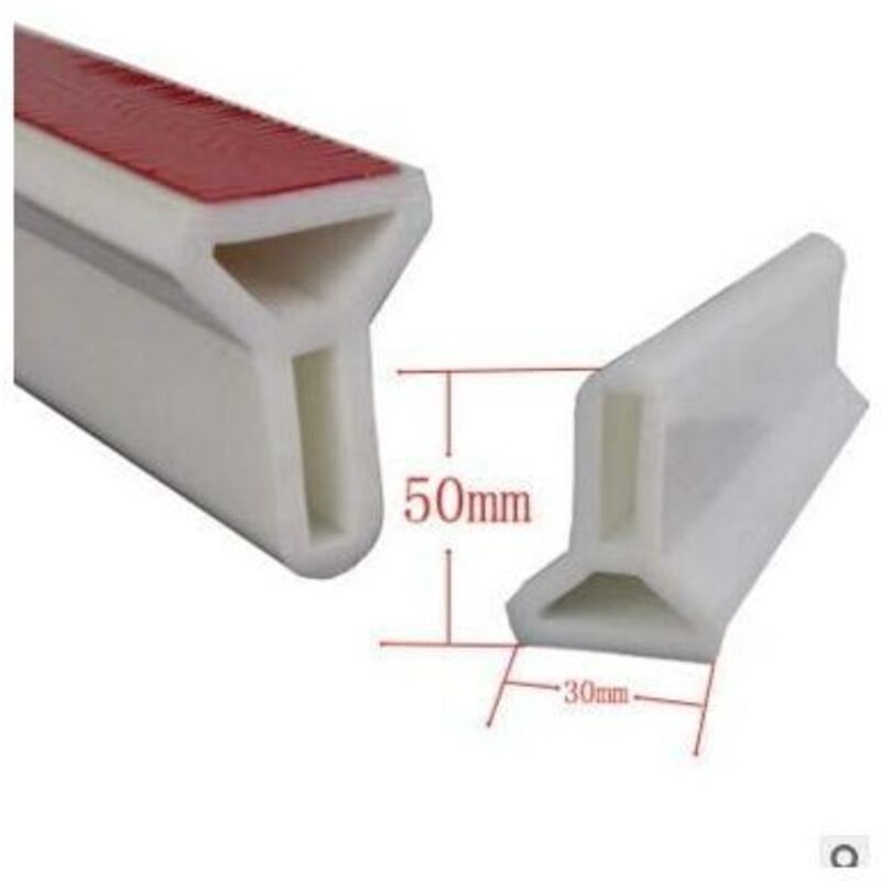 Foldable Shower Barrier Water Retention Dam White, 1 m V1189-WXF-521-0079