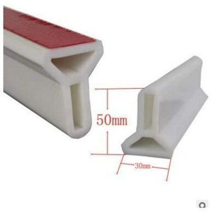 Foldable Shower Barrier Water Retention Dam White, 1 m V1189-WXF-521-0079