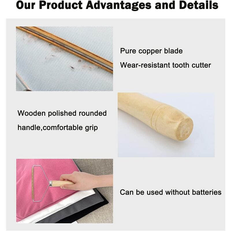 Manual Lint Remover Brush Portable Pet Hair and Carpet Cleaner V1189-WXF-521-0080