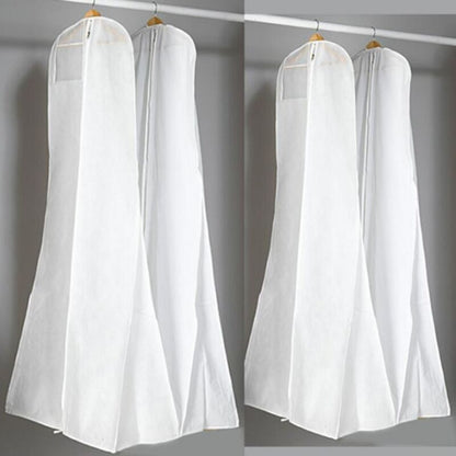 1 Pc Wedding Dress Dust Cover Breathable Non Woven Fabric White, 180 cm V1189-WXF-521-0081