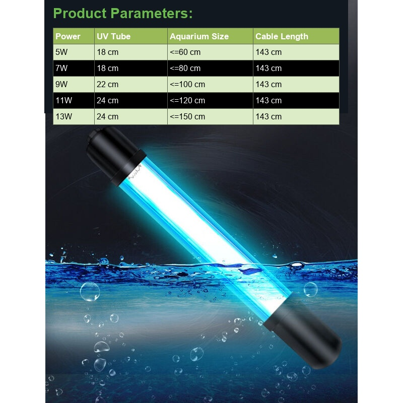 1 Pc 13W UV Germicidal Lamp Aquarium Sterilizer 220-240V V1189-WXF-521-0083