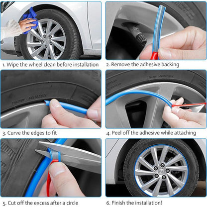 Car Rim Protection Strip Adhesive Wheel Protector, 8 m V1189-WXF-521-0092