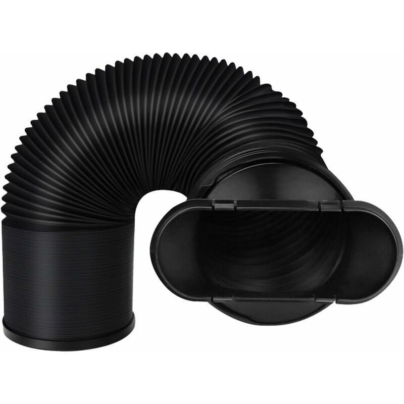 Mobile Air Conditioner Exhaust Hose Kit Black Flat Mouth, Diameter 15 cm Length 22-150 cm V1189-WXF-521-0094