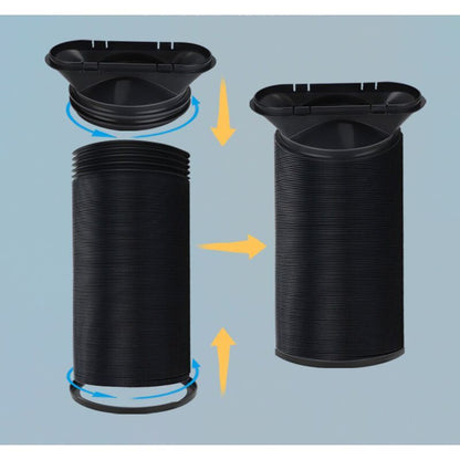 Mobile Air Conditioner Exhaust Hose Kit Black Flat Mouth, Diameter 15 cm Length 22-150 cm V1189-WXF-521-0094