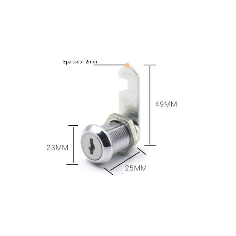 4 Pcs Cylinder Furniture Locks for Cupboards Cabinets and Wardrobes, 25 mm V1189-WXF-521-0098