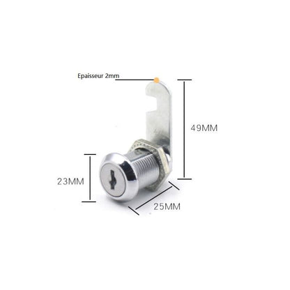4 Pcs Cylinder Furniture Locks for Cupboards Cabinets and Wardrobes, 25 mm V1189-WXF-521-0098