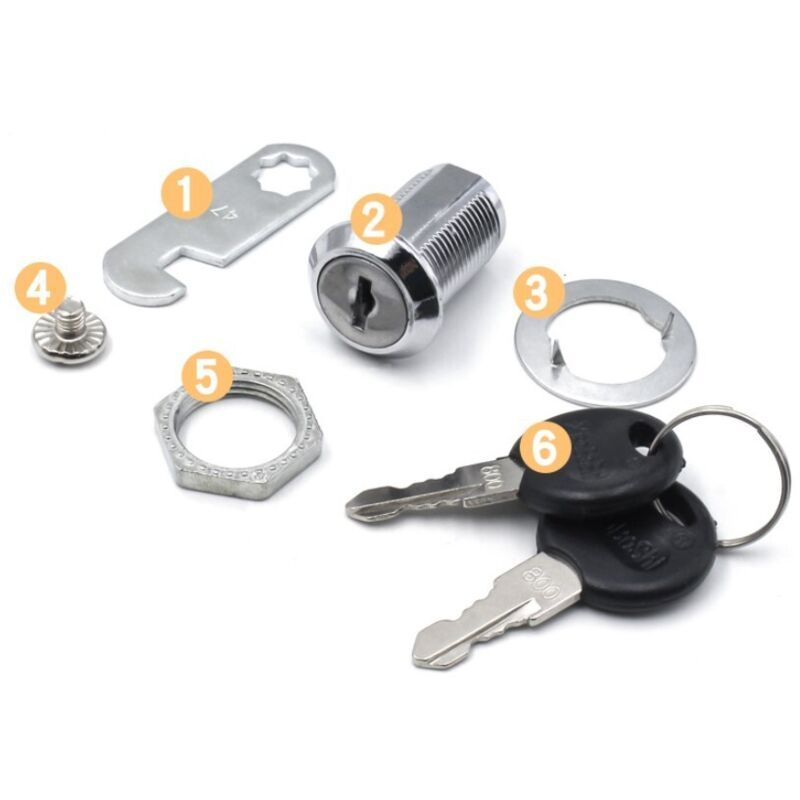 4 Pcs Cylinder Furniture Locks for Cupboards Cabinets and Wardrobes, 25 mm V1189-WXF-521-0098