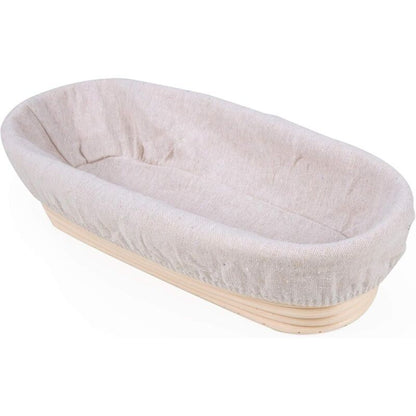 Oval Banneton Bread Proofing Basket with Wool Lining, 30 x 14 x 7 cm V1189-WXF-521-0100