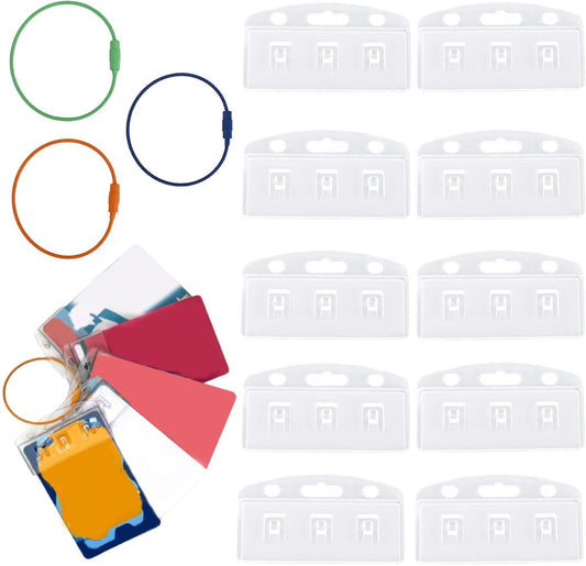Card holder ring for Yoto card set, 3 keychain loops and 10 hanging tabs Removable card holder organizer V1189-WXFBOL-10-1