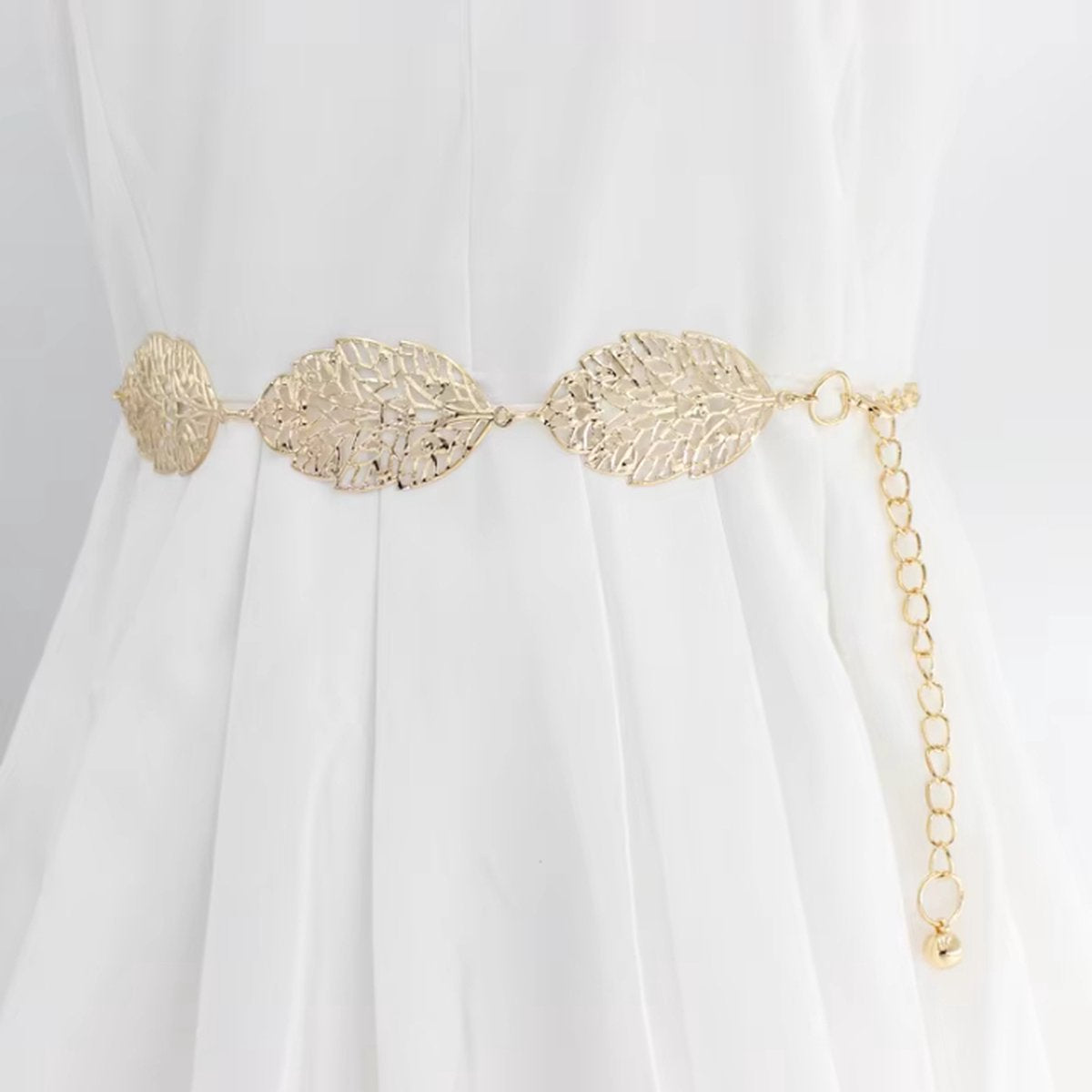 Leaf-Shaped Bridal Belt | Belt | Women's Belt | Wedding Accessories | Gold V1189-WXFBOL-107-1