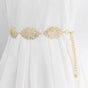 Leaf-Shaped Bridal Belt | Belt | Women's Belt | Wedding Accessories | Gold V1189-WXFBOL-107-1
