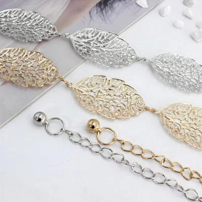 Leaf-Shaped Bridal Belt | Belt | Women's Belt | Wedding Accessories | Gold V1189-WXFBOL-107-1
