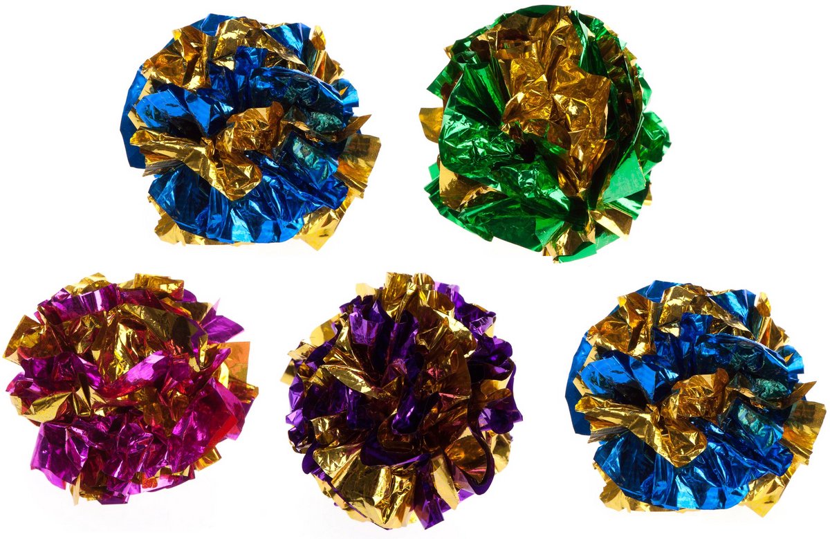 5x Crinkle Balls | Cat Toys | Cat Toys V1189-WXFBOL-115-1