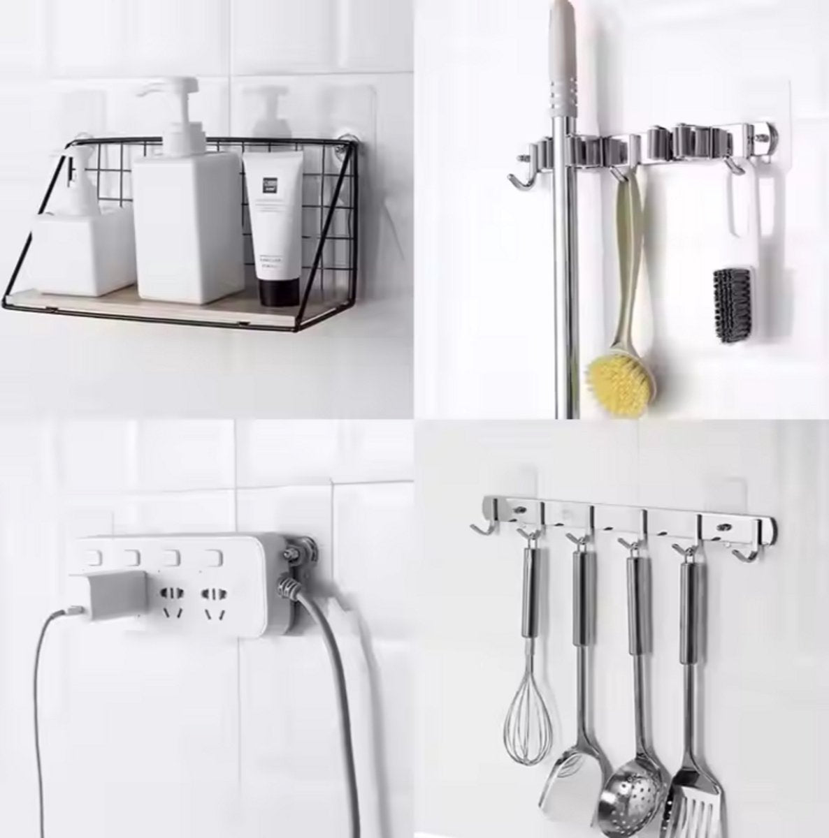 10x Adhesive Nail | Self-Adhesive Hooks | No Drilling Required Hanging System | Threaded V1189-WXFBOL-118-1