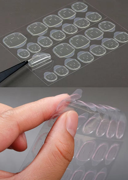 120x (MEGA PACK) Double-Sided Nail Stickers | 5 Sheets | Stick-on Nails | Press-on Nails | Fake Nails | Nail V1189-WXFBOL-120-1