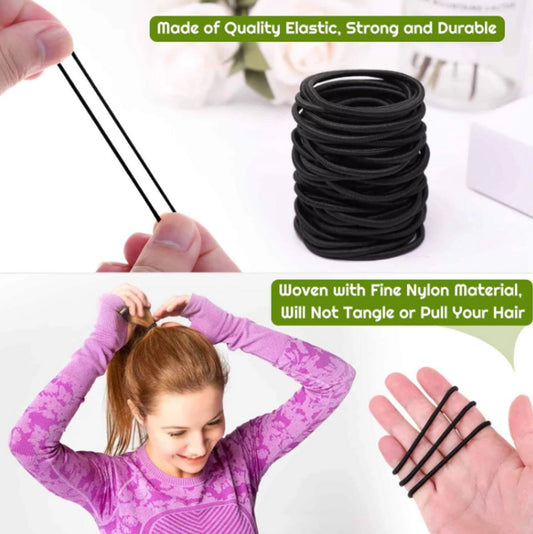 10x Hair Ties | Hair Ties | Black V1189-WXFBOL-121-1