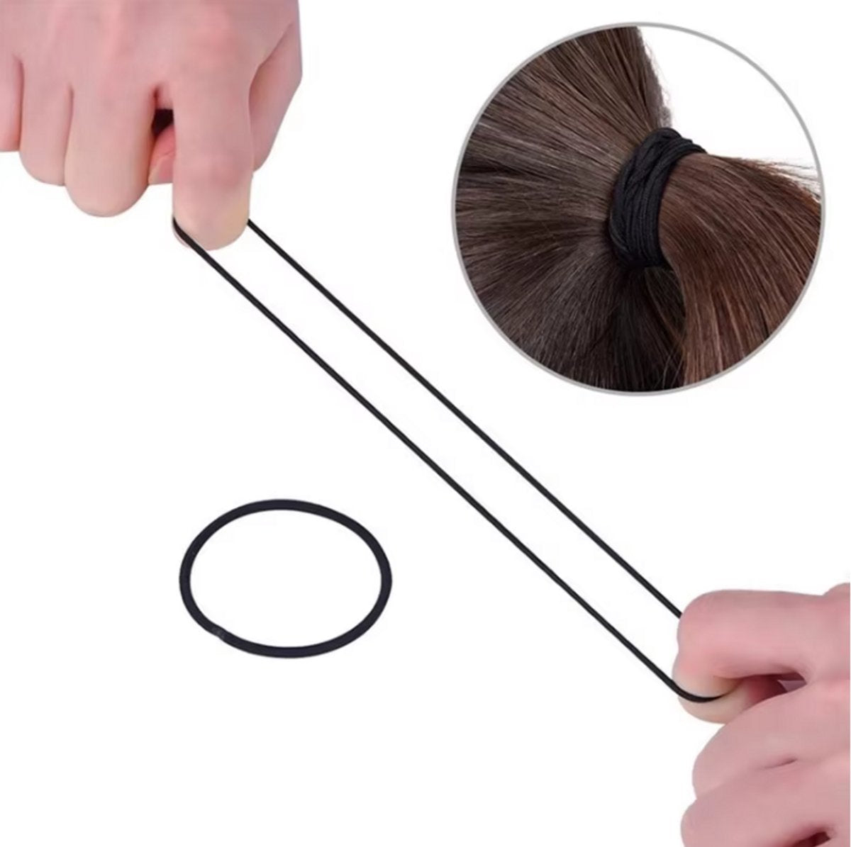 10x Hair Ties | Hair Ties | Black V1189-WXFBOL-121-1