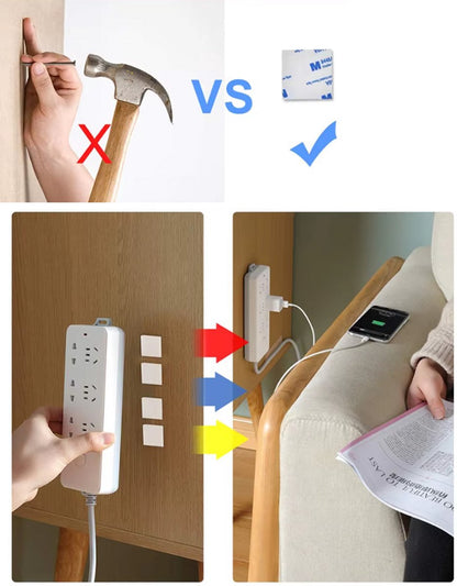 5x Double-Sided Tape | Self-Adhesive Stickers | 50 x 50 mm | White V1189-WXFBOL-122-1