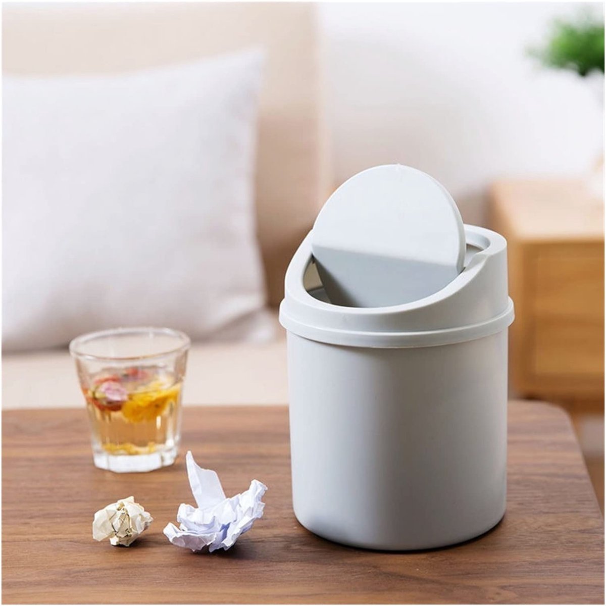 1-pack, pink, mini trash can, desk trash can, home office storage accessories V1189-WXFBOL-138-1