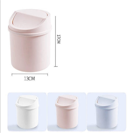 1-pack, pink, mini trash can, desk trash can, home office storage accessories V1189-WXFBOL-138-1