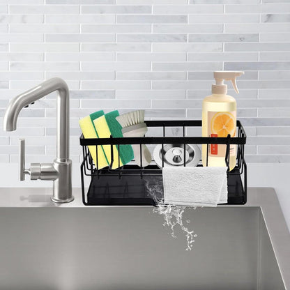 Allecta - Sponge holder and organizer for sink - Draining rack and soap dish with brush holder - Kitchen V1189-WXFBOL-146-1