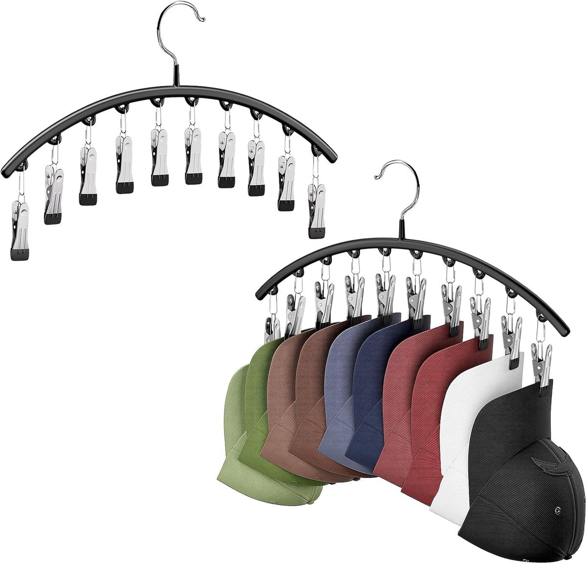 2 pieces - Hat rack - clothes rack - sock clip - hat rack for the wardrobe - storage accessories - suitable V1189-WXFBOL-152-1