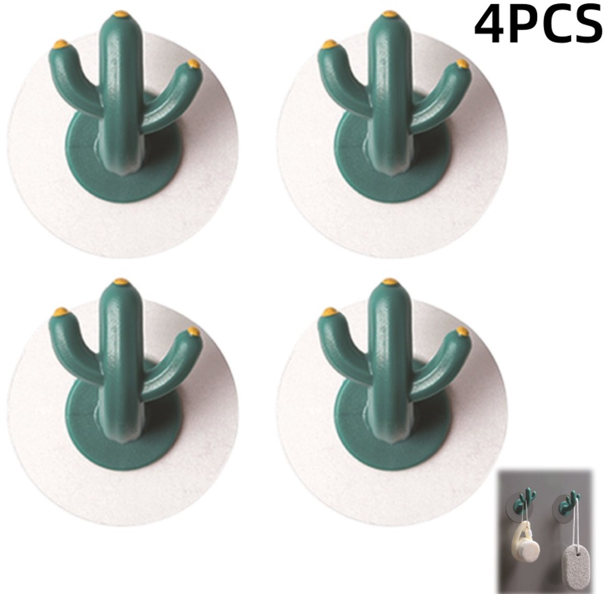4 pieces - Hooks - Storage racks - Wall mounting - Storage accessories - No drilling required - Home V1189-WXFBOL-154-1