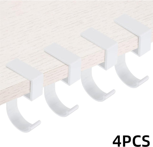 4 pieces - Hooks - Desk hooks - Backpack hooks - Storage accessories - No drilling required - Suitable for V1189-WXFBOL-156-1