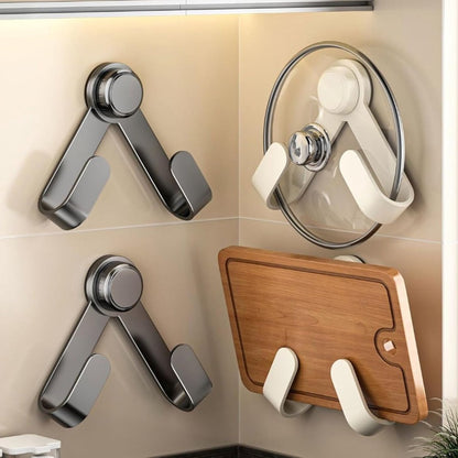 2 pieces - Hooks - Suction hooks - Pot lid racks - Storage racks - Rotatable - Storage accessories - Suitable V1189-WXFBOL-159-1