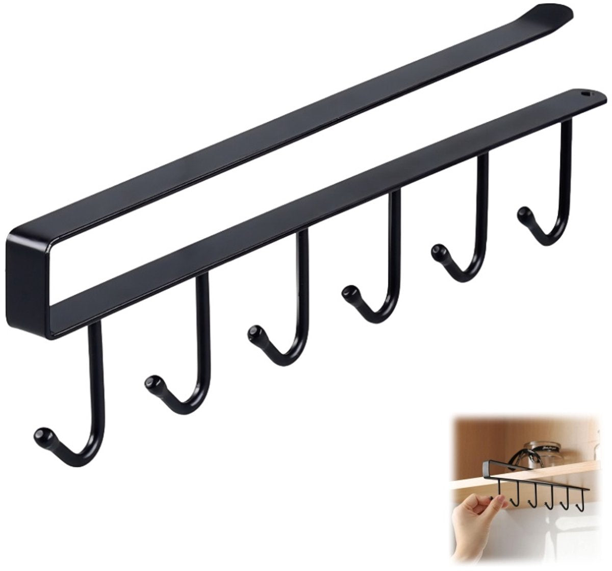 Storage rack - hooks - multifunctional hooks - nail-free hooks - storage accessories - suitable for cabinets, V1189-WXFBOL-160-1