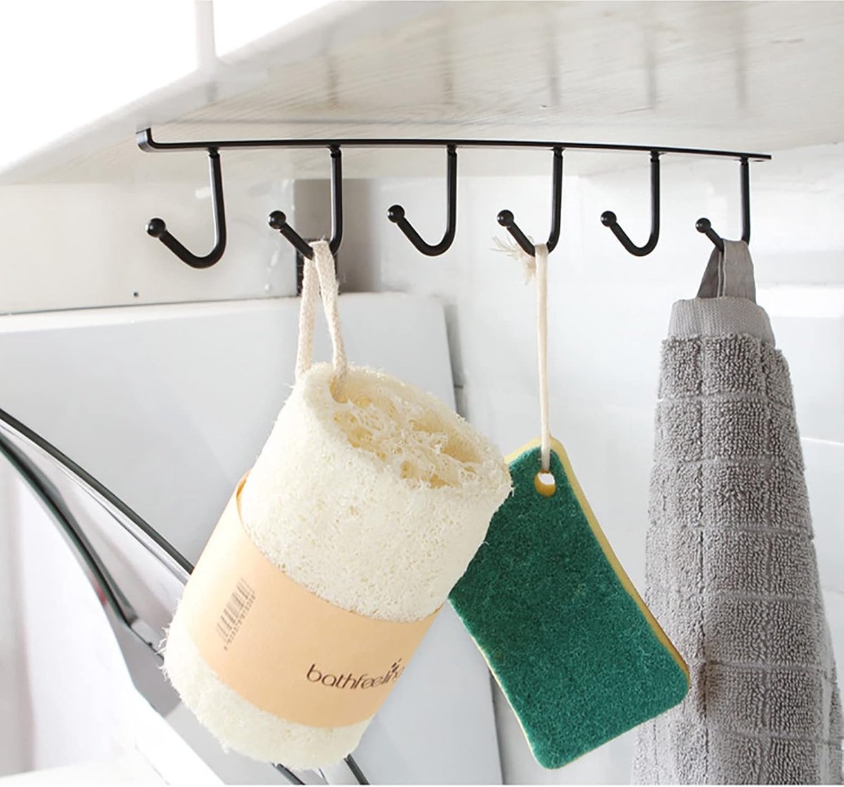 Storage rack - hooks - multifunctional hooks - nail-free hooks - storage accessories - suitable for cabinets, V1189-WXFBOL-160-1
