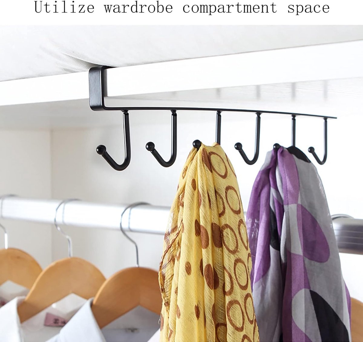 Storage rack - hooks - multifunctional hooks - nail-free hooks - storage accessories - suitable for cabinets, V1189-WXFBOL-160-1