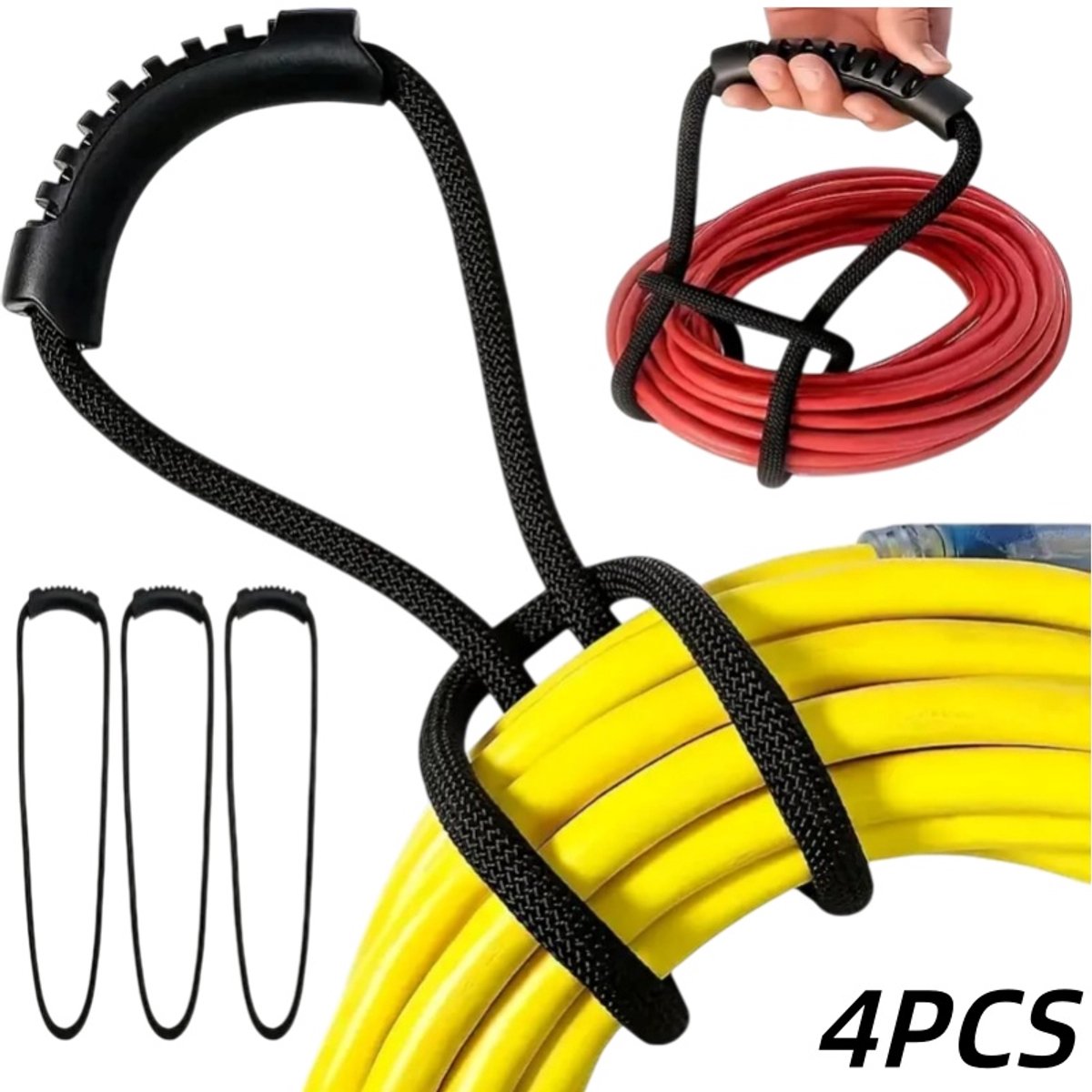 4 pieces - Cable management strap - Cable management strap - Carrying rope - Handle - Storage rope - Storage V1189-WXFBOL-161-1