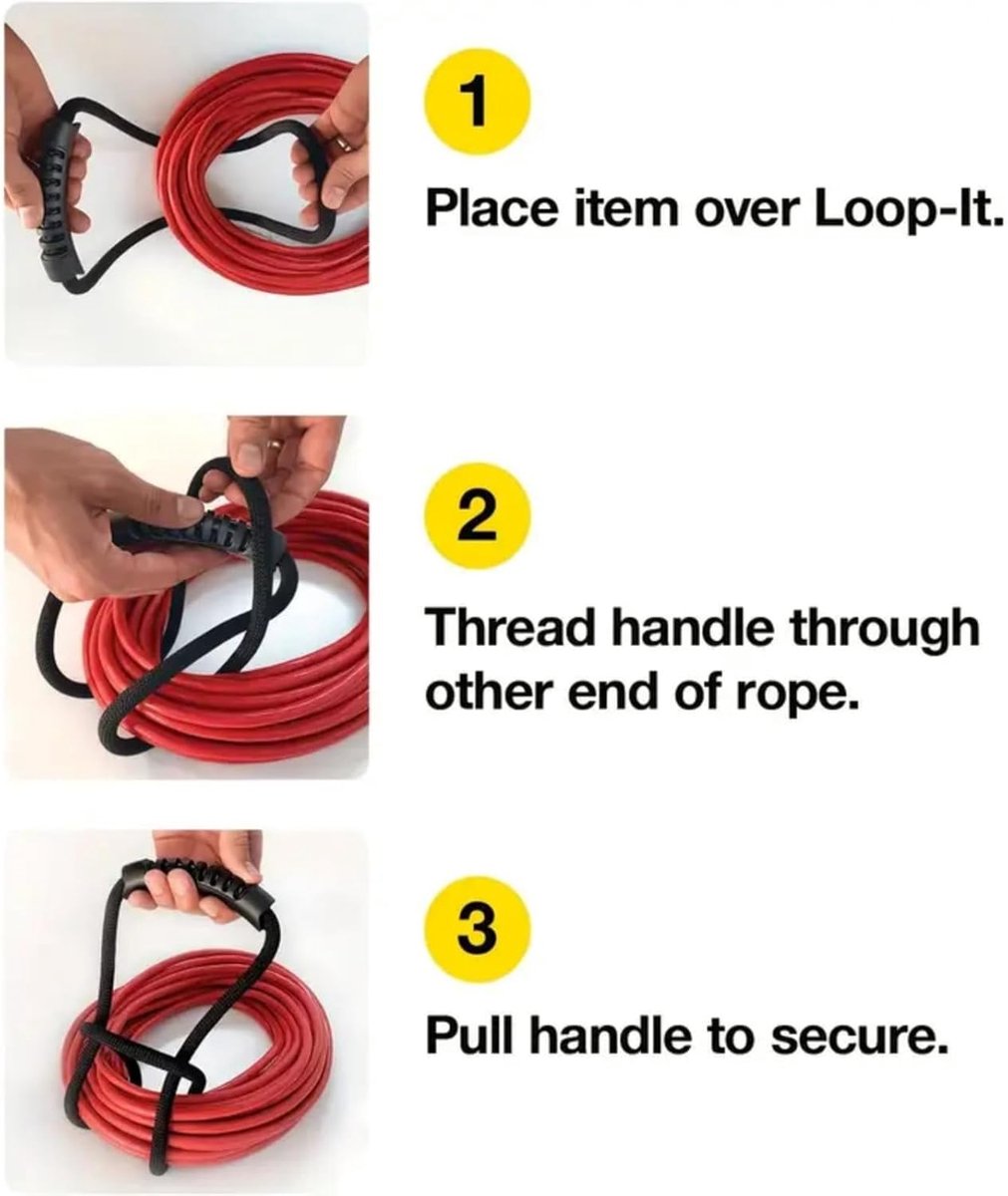 4 pieces - Cable management strap - Cable management strap - Carrying rope - Handle - Storage rope - Storage V1189-WXFBOL-161-1