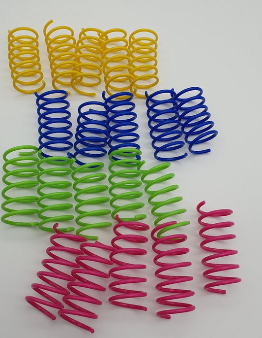 Springs Cat Toys - 20 Cat Feathers in 4 Colors - Spirals V1189-WXFBOL-2-1