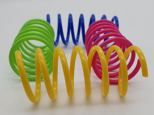 Springs Cat Toys - 20 Cat Feathers in 4 Colors - Spirals V1189-WXFBOL-2-1