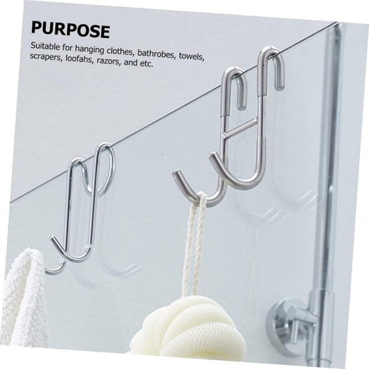Two-piece set of door hooks, suitable for hanging towels and other storage accessories. V1189-WXFBOL-24-1