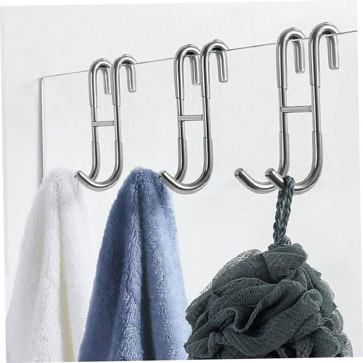 Two-piece set of door hooks, suitable for hanging towels and other storage accessories. V1189-WXFBOL-24-1