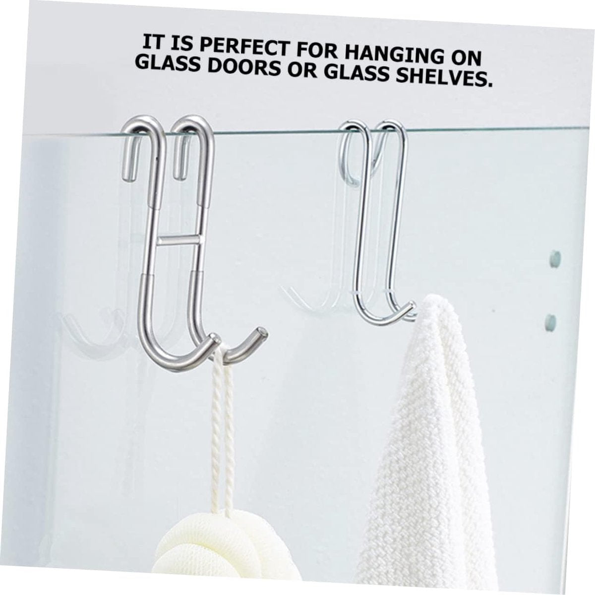 Two-piece set of door hooks, suitable for hanging towels and other storage accessories. V1189-WXFBOL-24-1